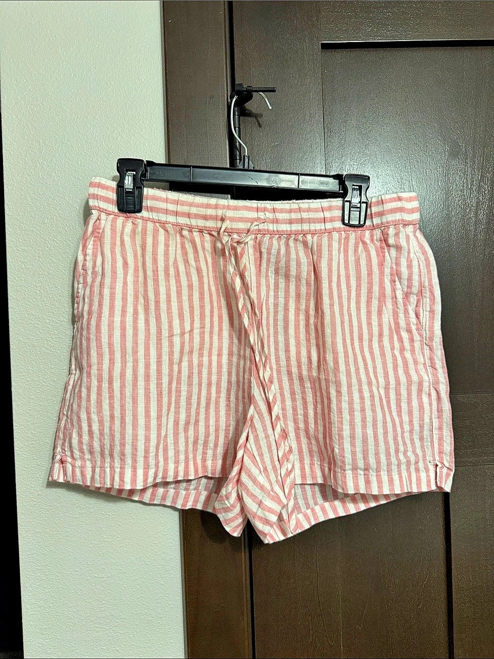 BASILON Striped Shorts in Pink & White Size Small